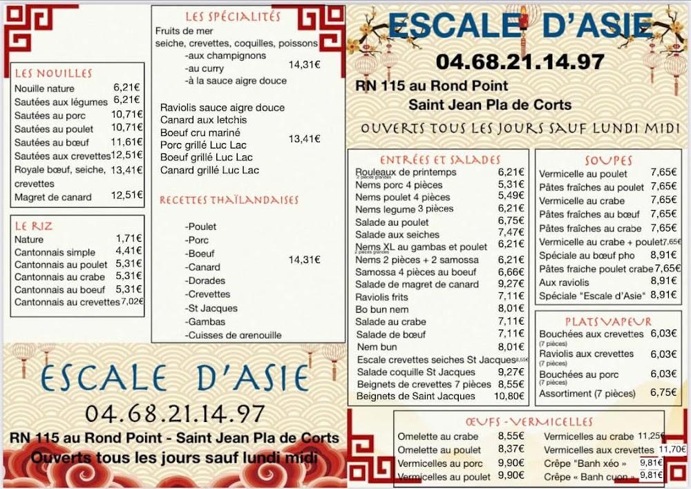 Escale D' Asie - Menu Image 2